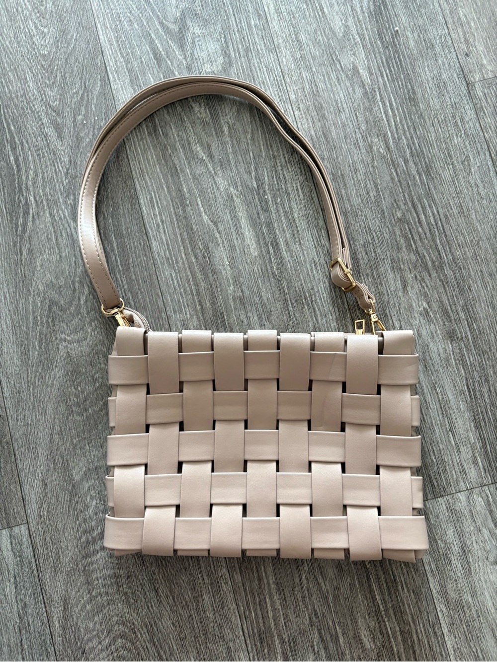 Anthropologie Braided Shoulder Bag in Taupe